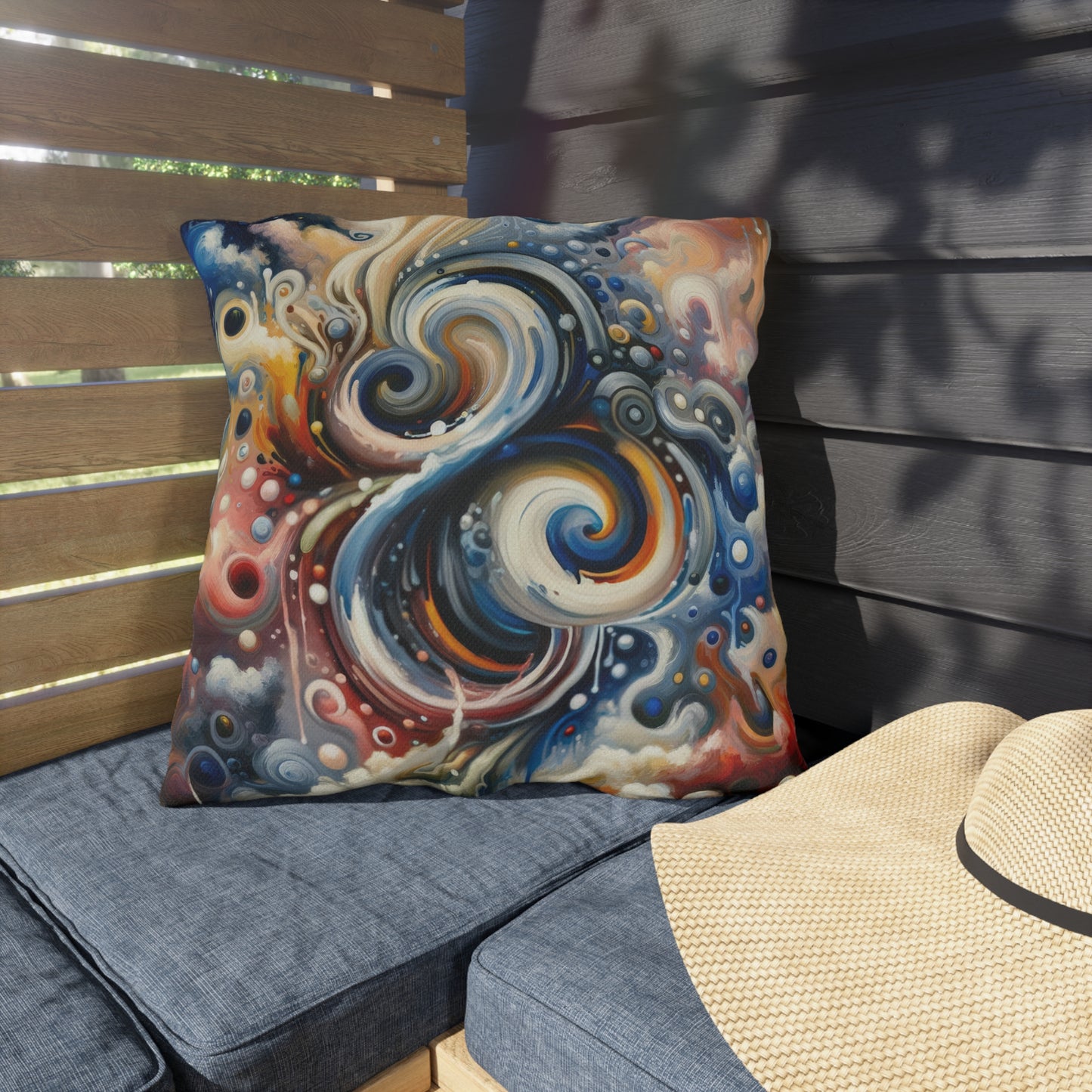 Paradoxical Embrace Tachism Outdoor Pillows