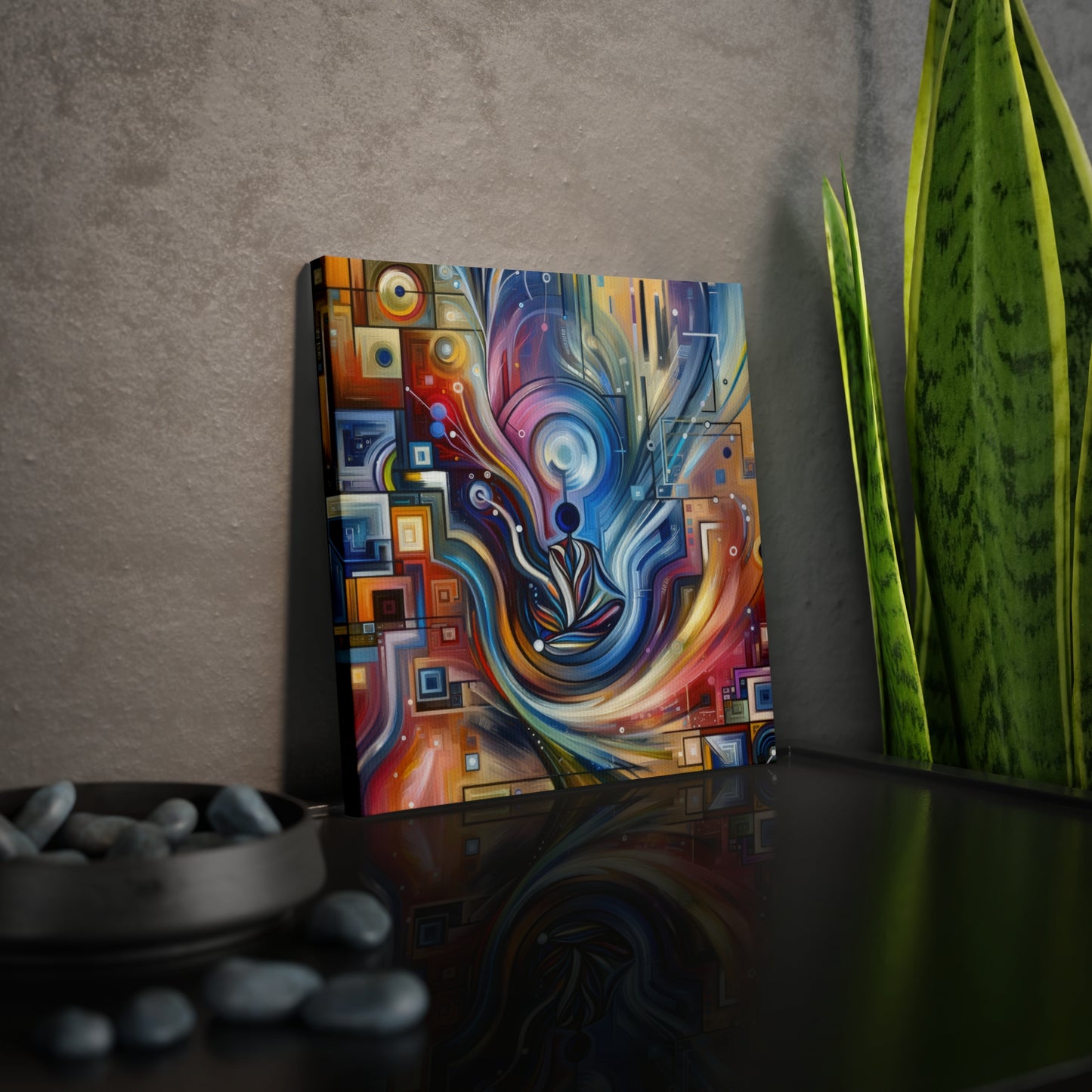 Digital Mindfulness Abstract Canvas Photo Tile