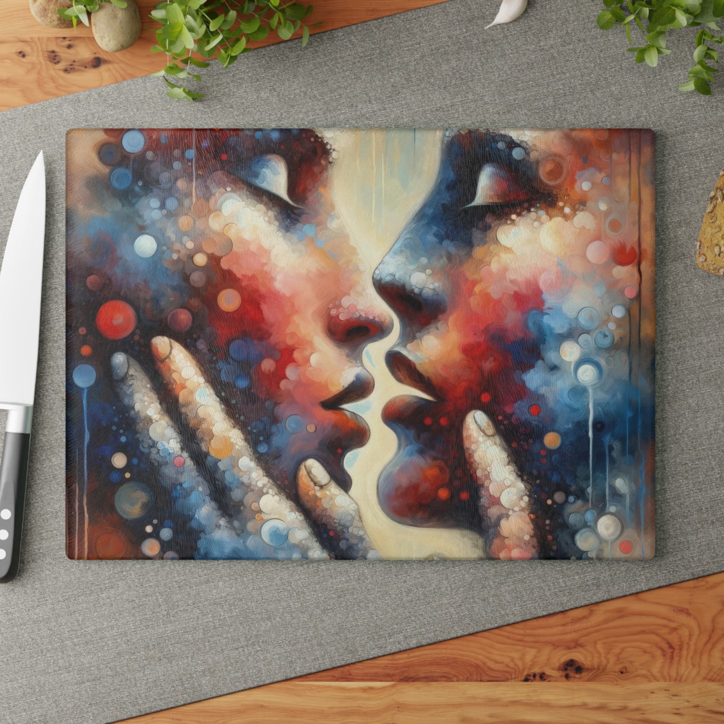 Dialogue Trust Tachism Glass Cutting Board