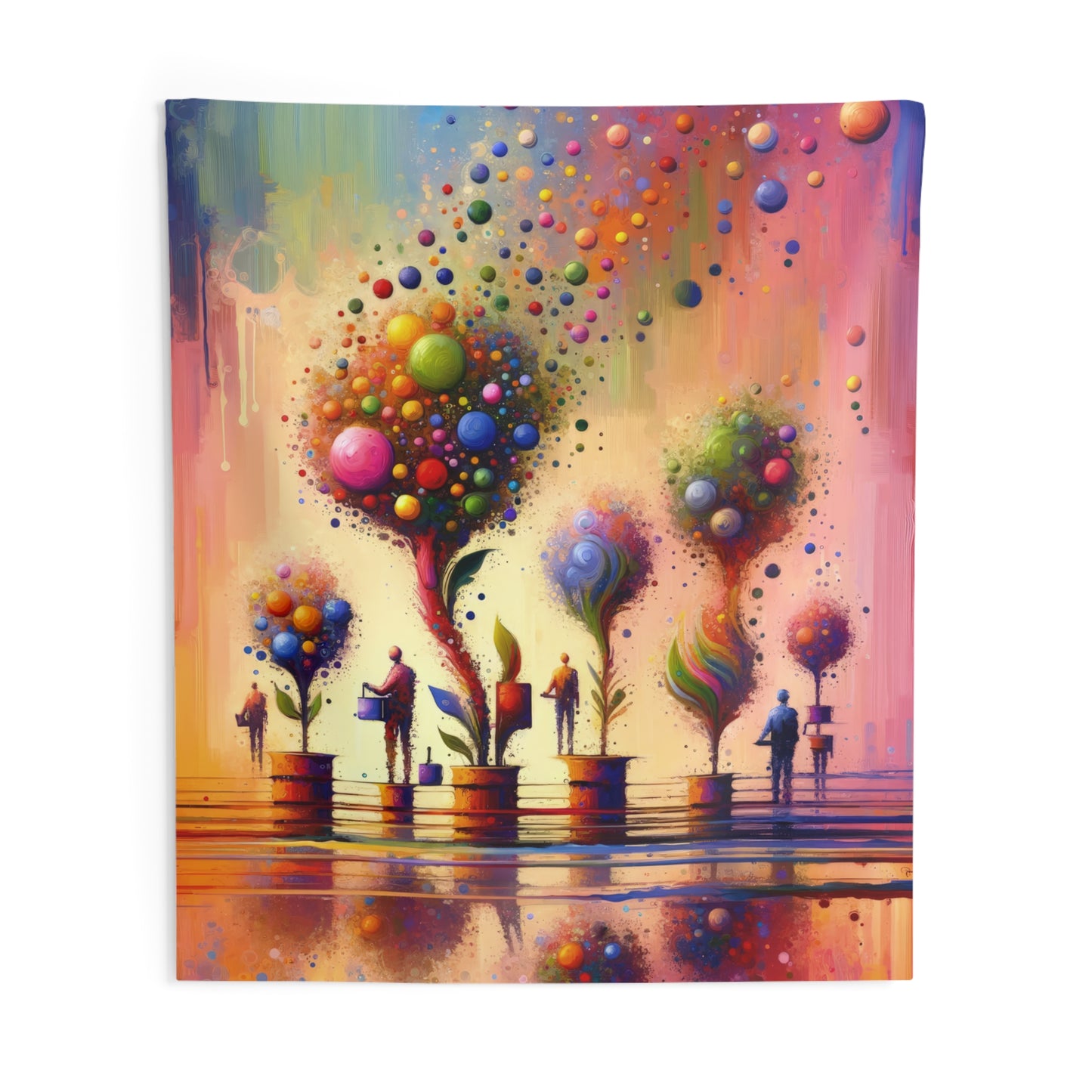 Vibrant Digital Arboriculture Indoor Wall Tapestries