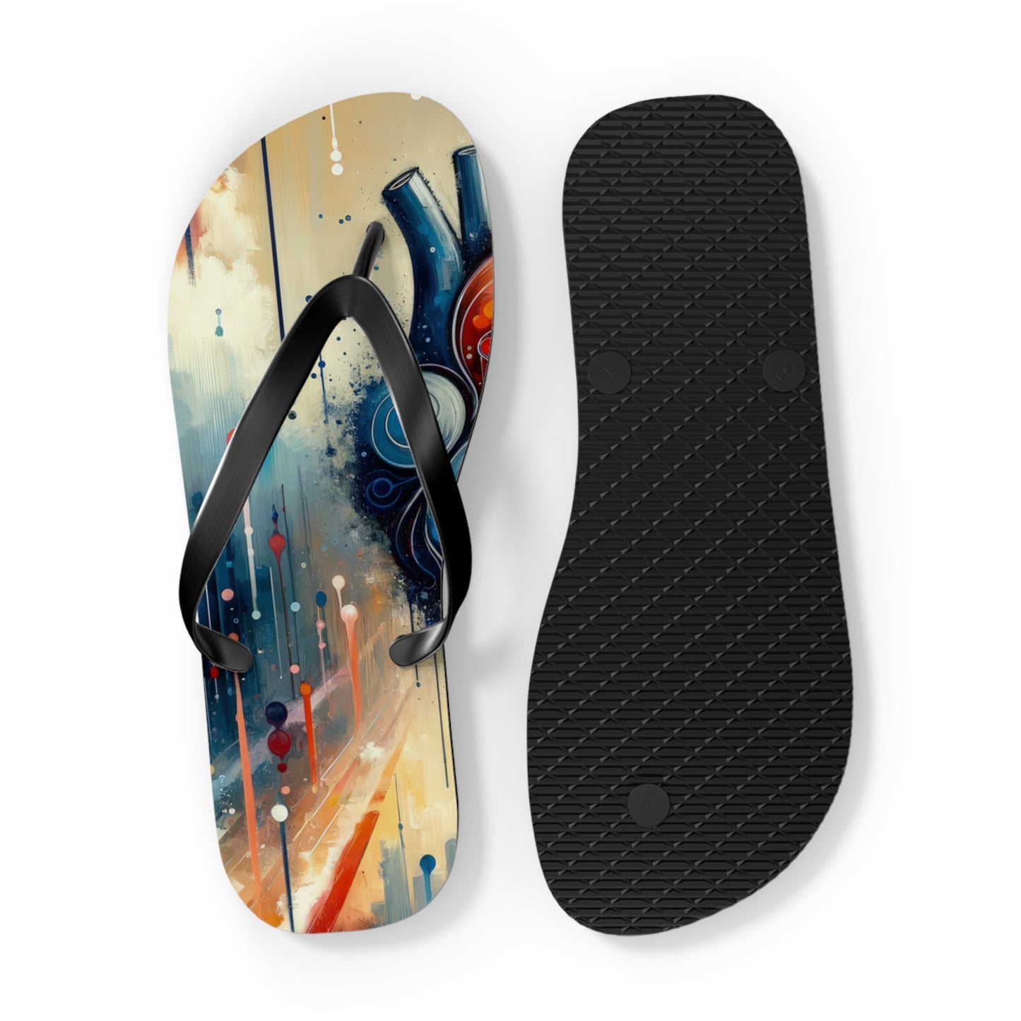Rhythmic Heart Harmony Flip Flops