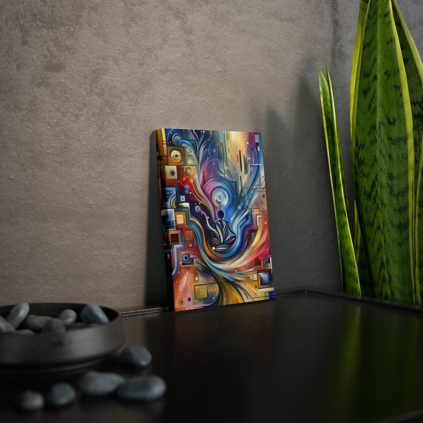 Digital Mindfulness Abstract Canvas Photo Tile