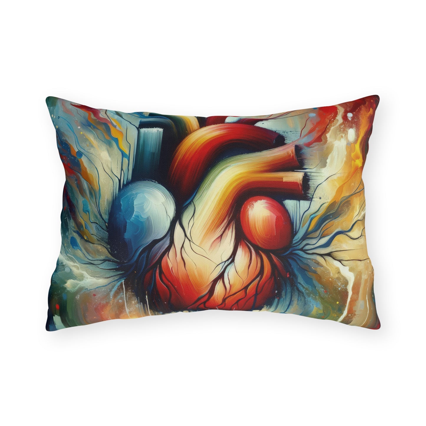 Humanity Heart Unveiled Outdoor Pillows