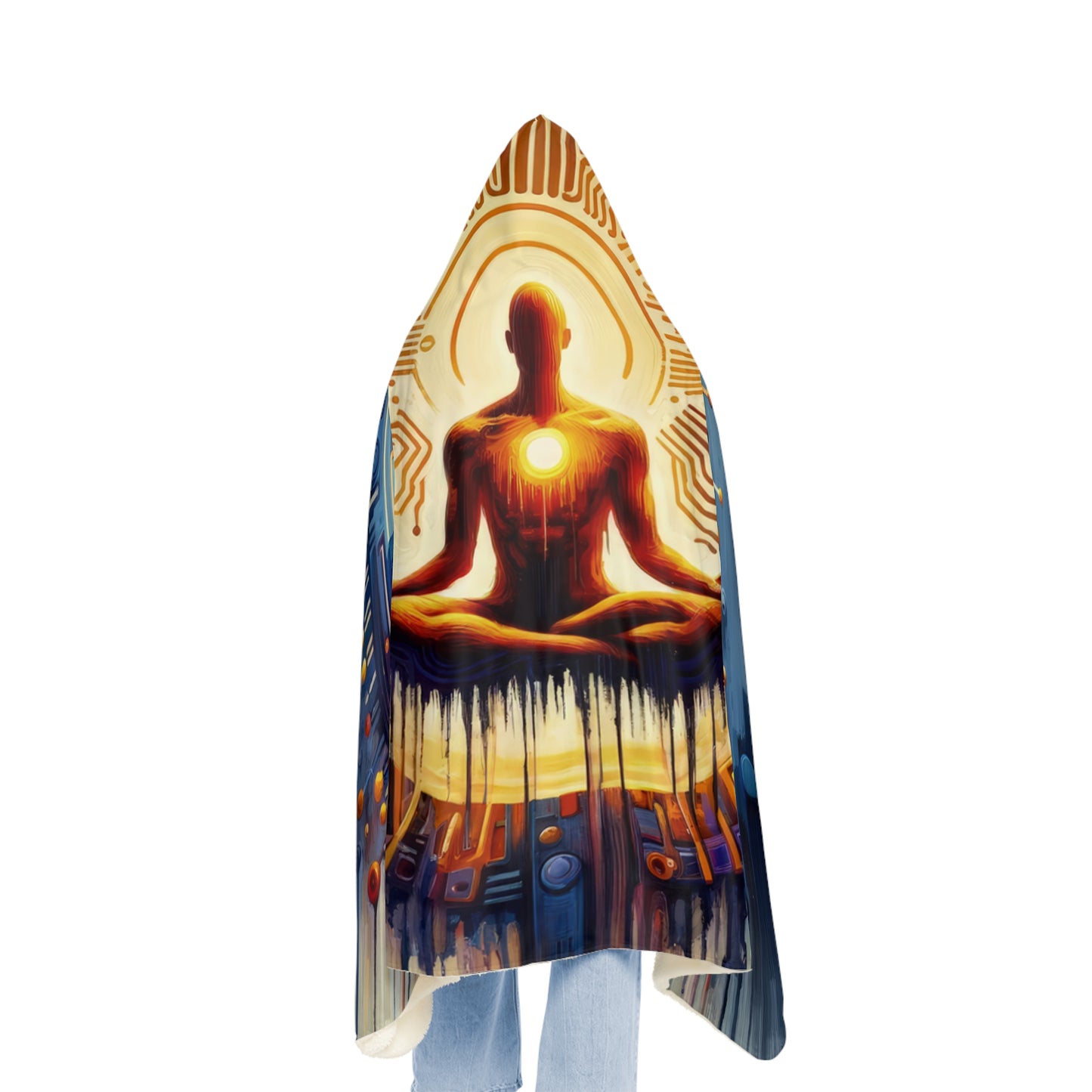Meditative Technological Fusion Snuggle Blanket