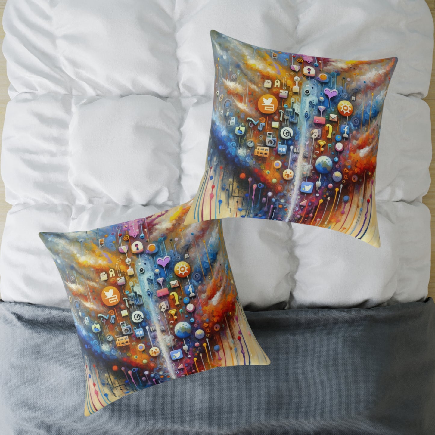 Digital Essence Revelation Spun Polyester Pillow