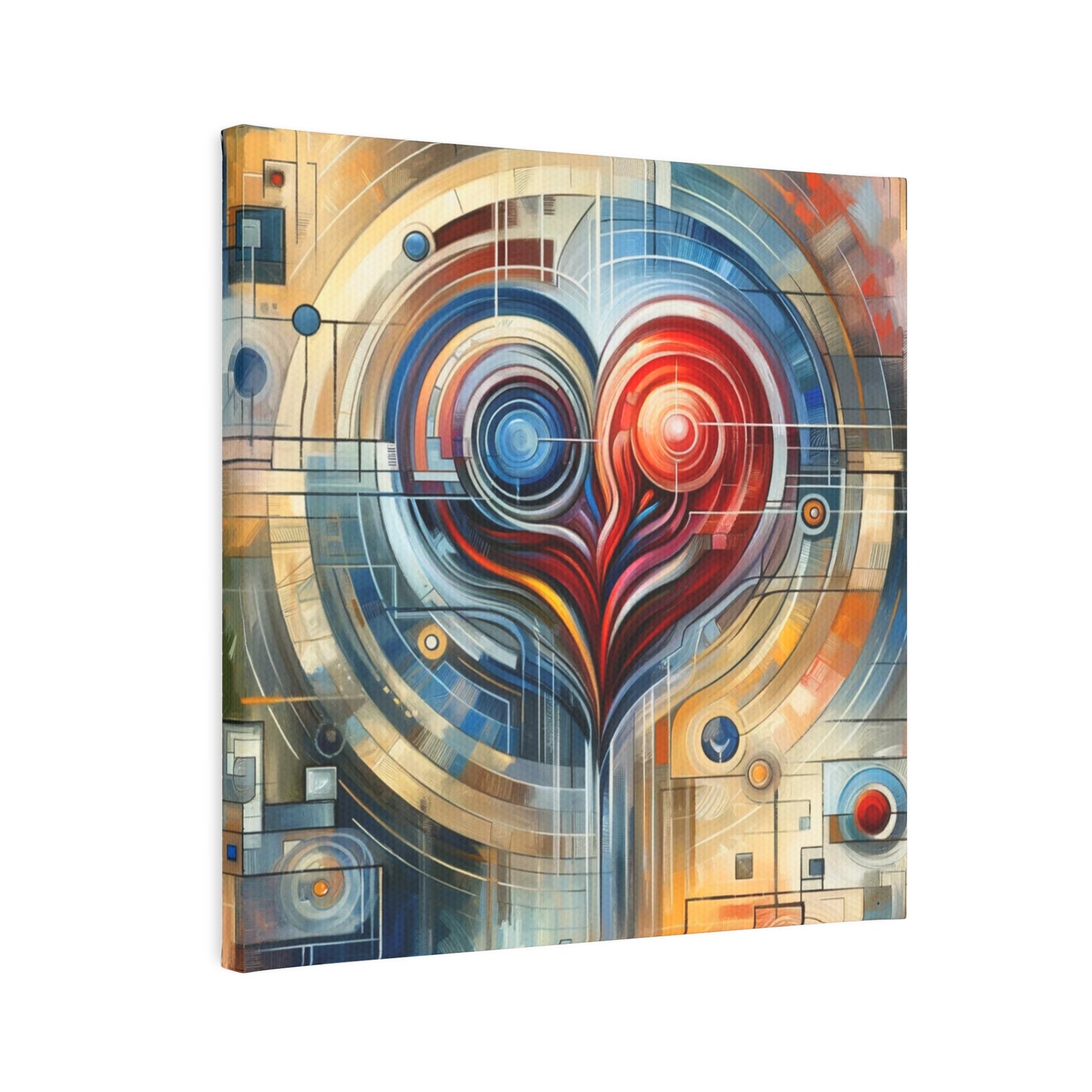 Techno Heart Harmony Canvas Photo Tile