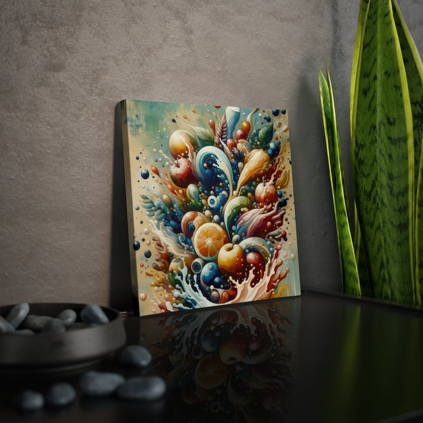 Nourishing Tachism Symphony Canvas Photo Tile