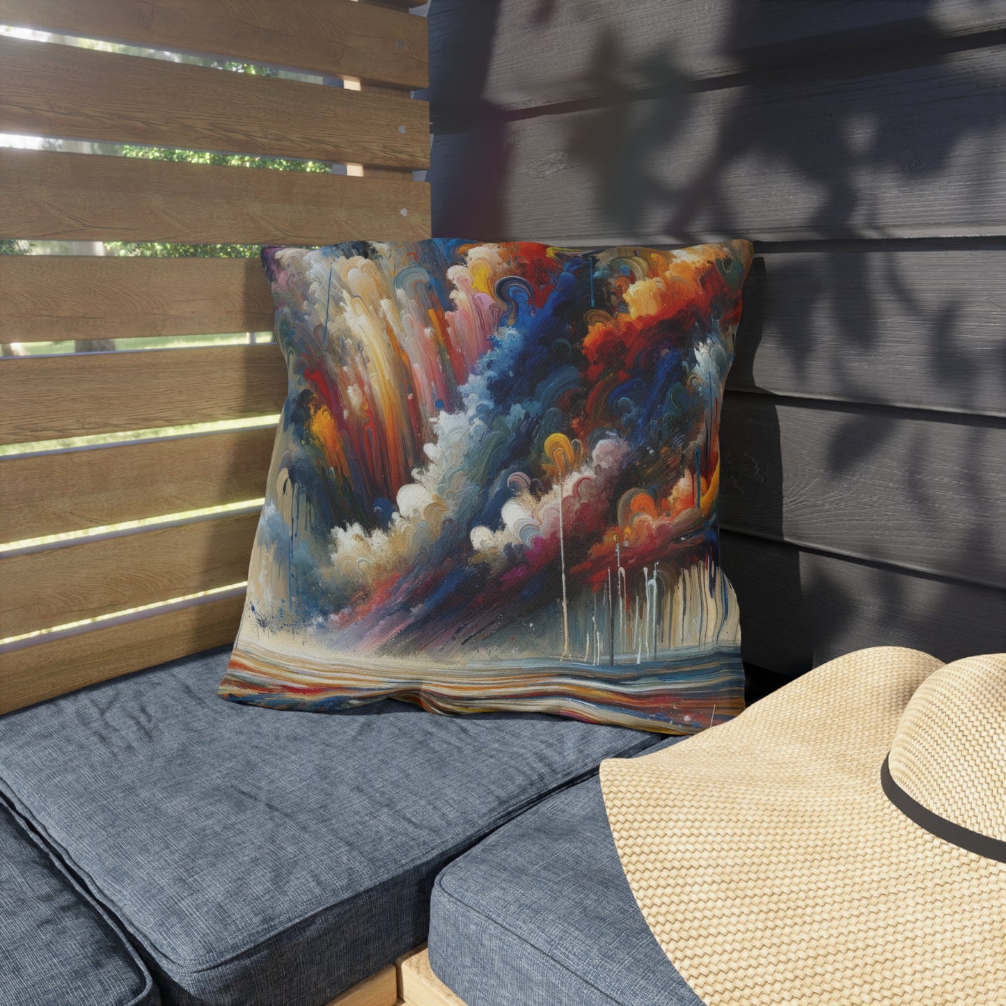 Grandiose Transformation Tachism Outdoor Pillows