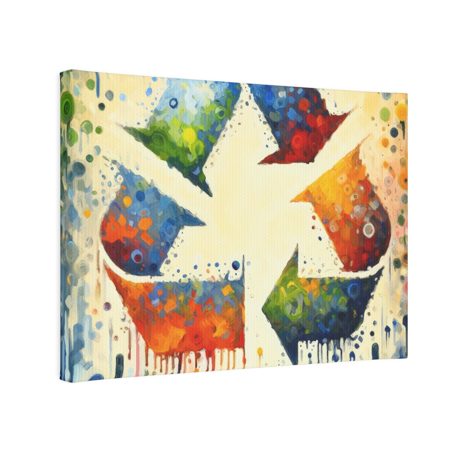 Sustainable Transformation Tachism Canvas Photo Tile