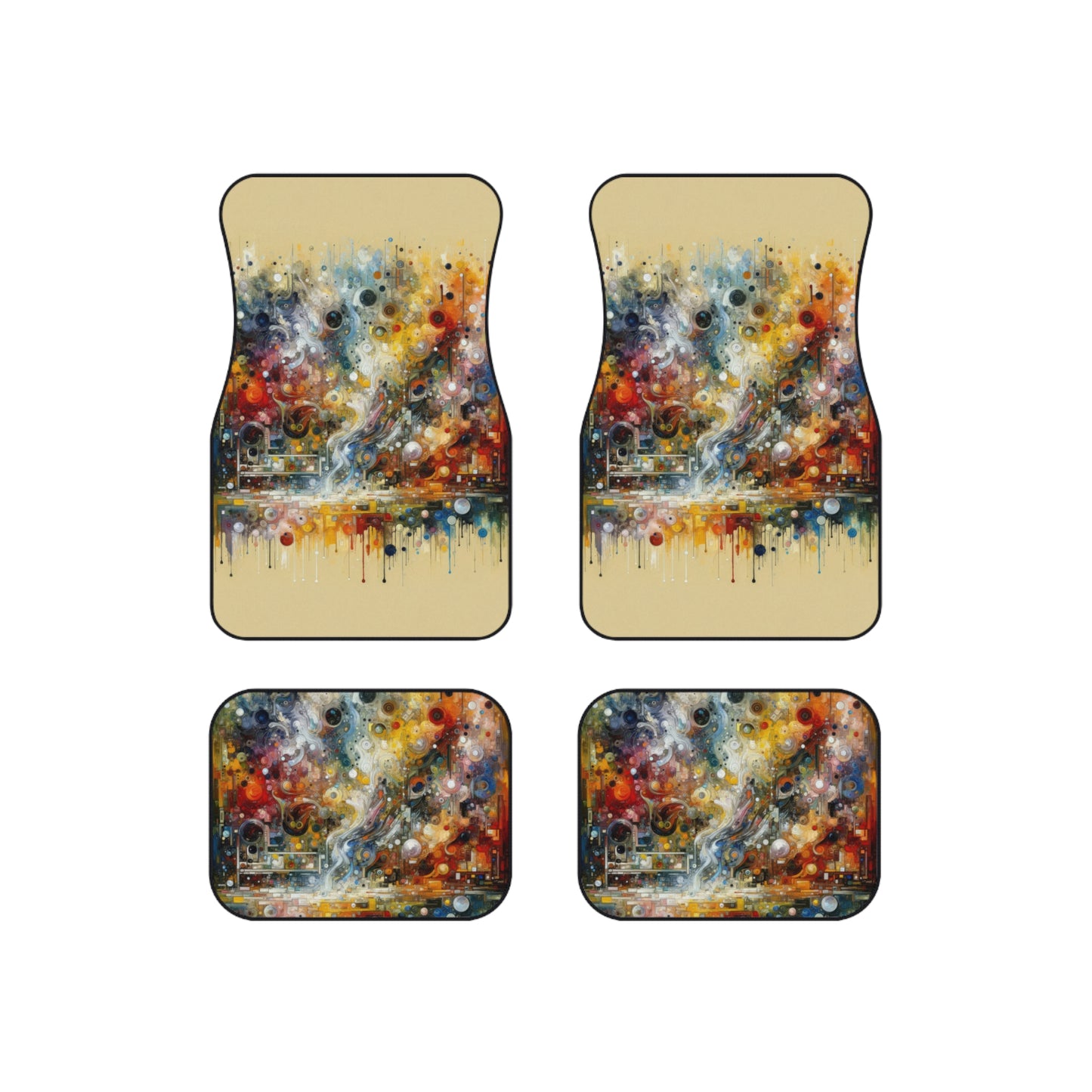 Perception Mosaic Abstract Car Mats (Set of 4)