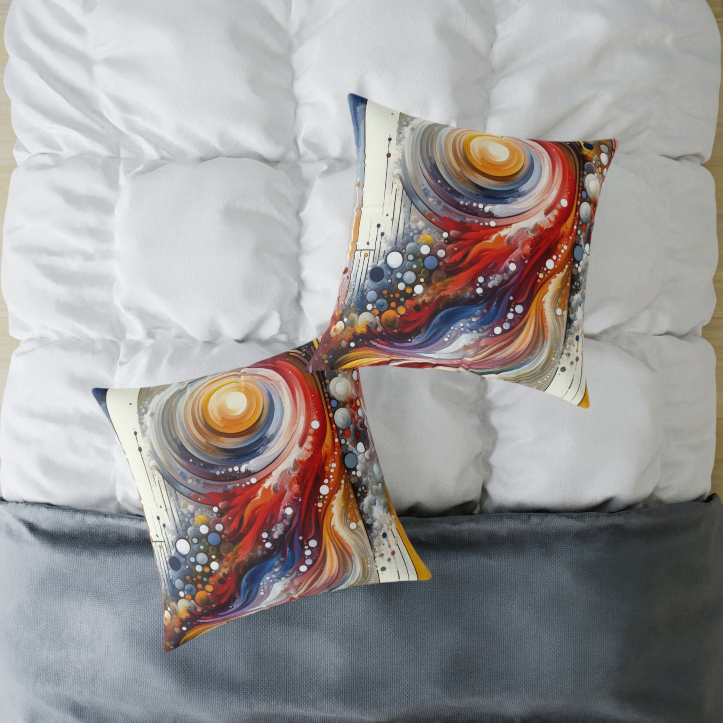 Harmonic Swirl Elegance Spun Polyester Pillow