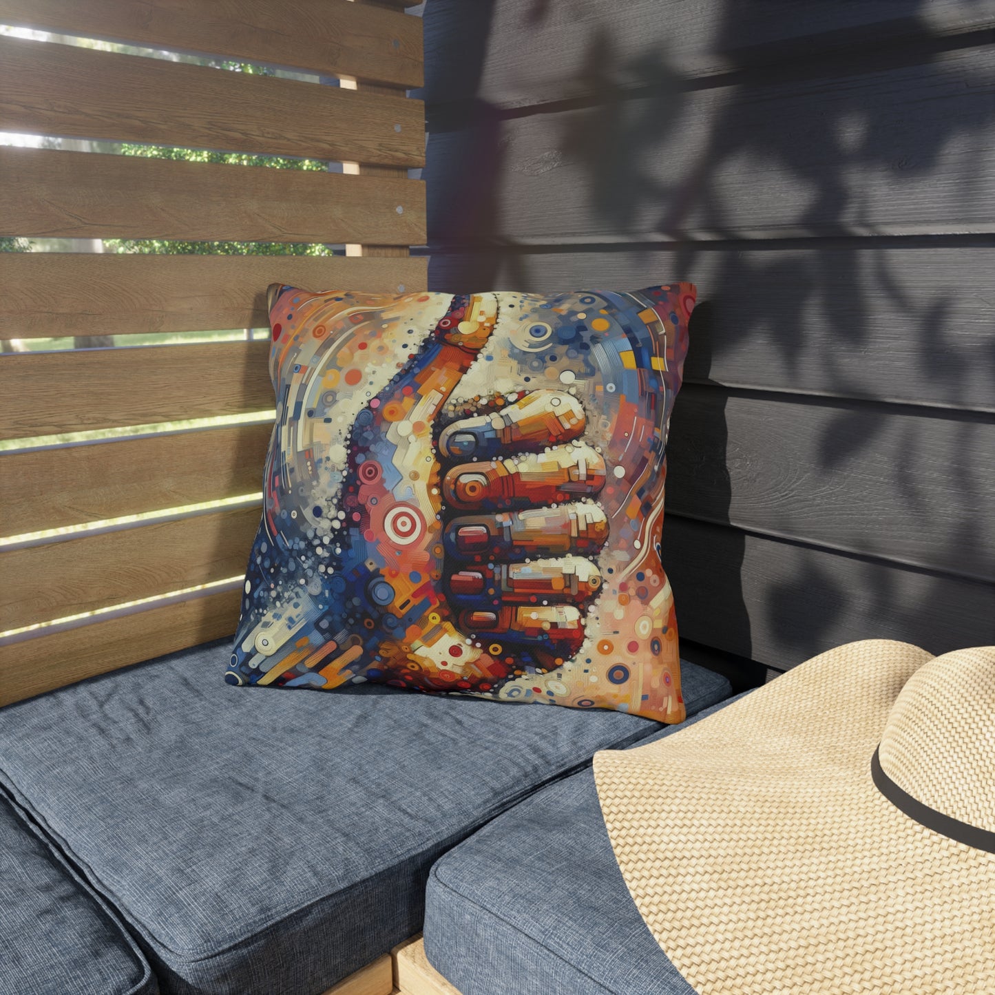 Digital Gratitude Nod Outdoor Pillows