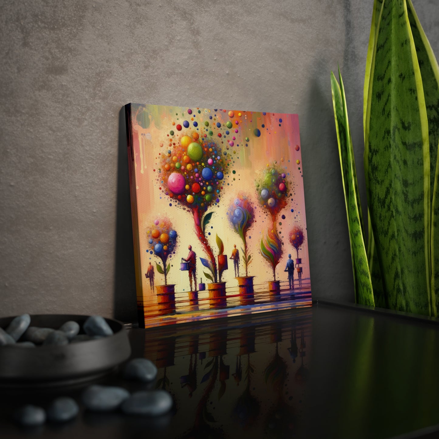 Vibrant Digital Arboriculture Canvas Photo Tile