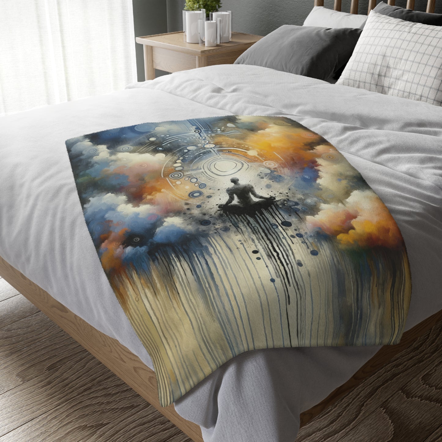 Mindful Transformation Profundity Velveteen Microfiber Blanket (Two-sided print)