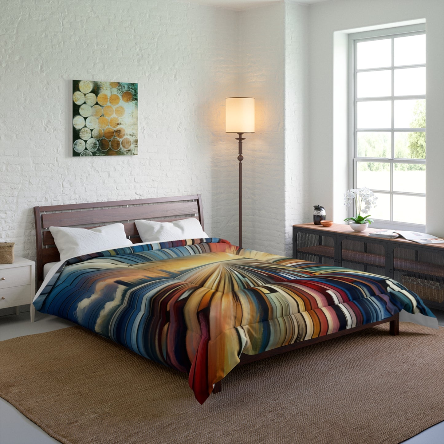 Strategic Horizon Tachism Comforter
