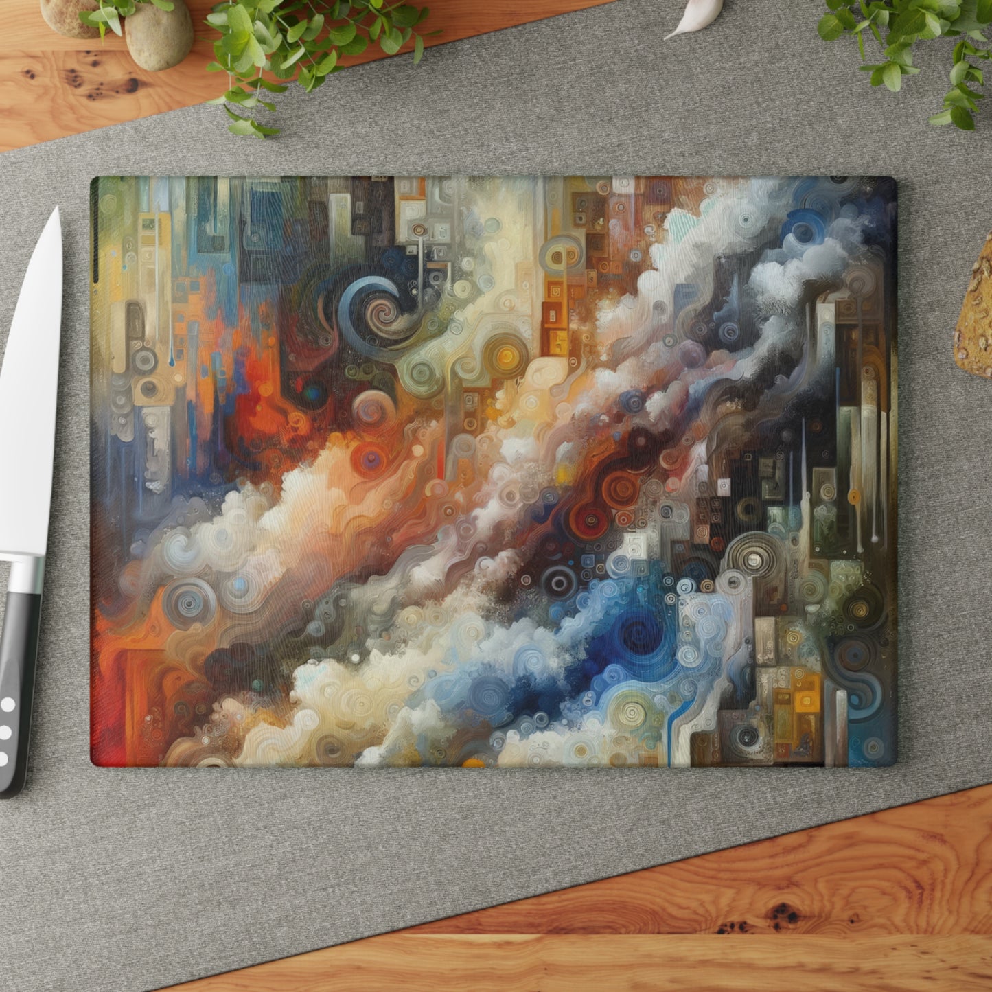 Tachist Unity Diversity Glass Cutting Board