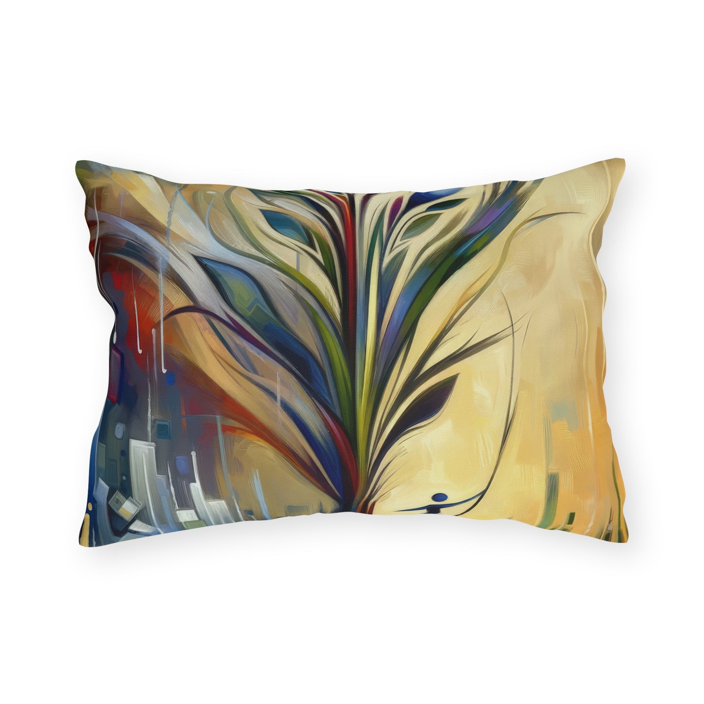 Pruning Distraction Tachism Outdoor Pillows