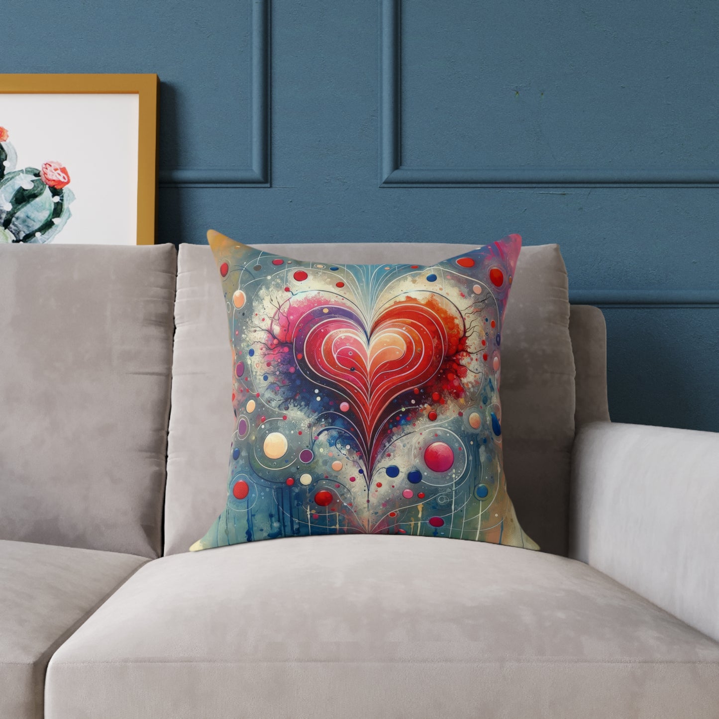 Emotional Physics Heart Spun Polyester Pillow