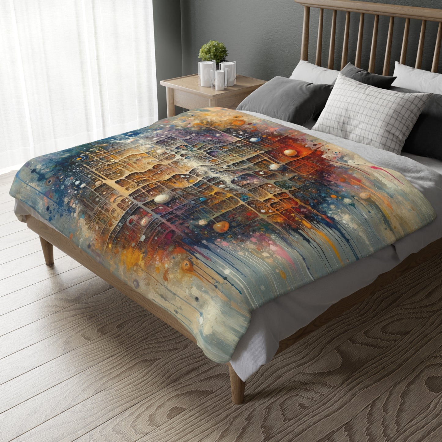 Integral Harmony Existence Velveteen Microfiber Blanket (Two-sided print)