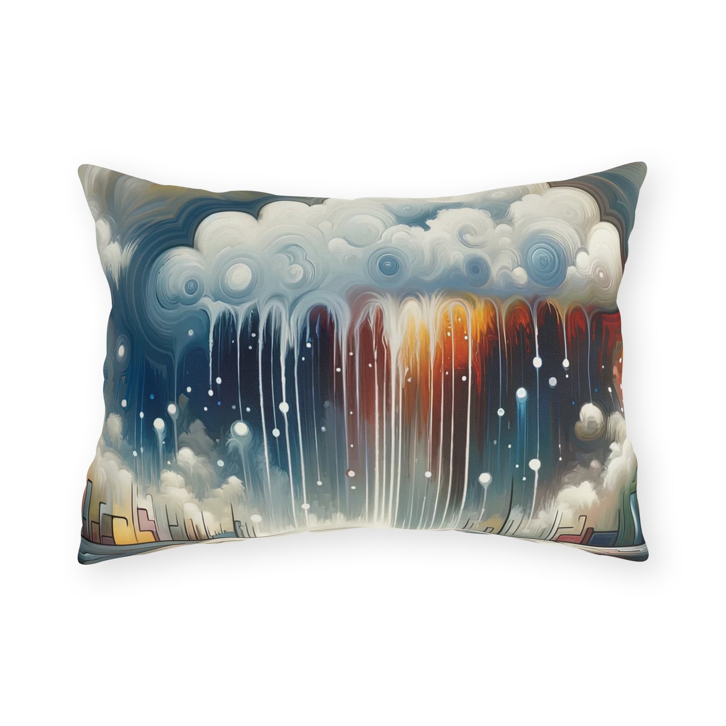 Grounding Silver Clouds Outdoor Pillows