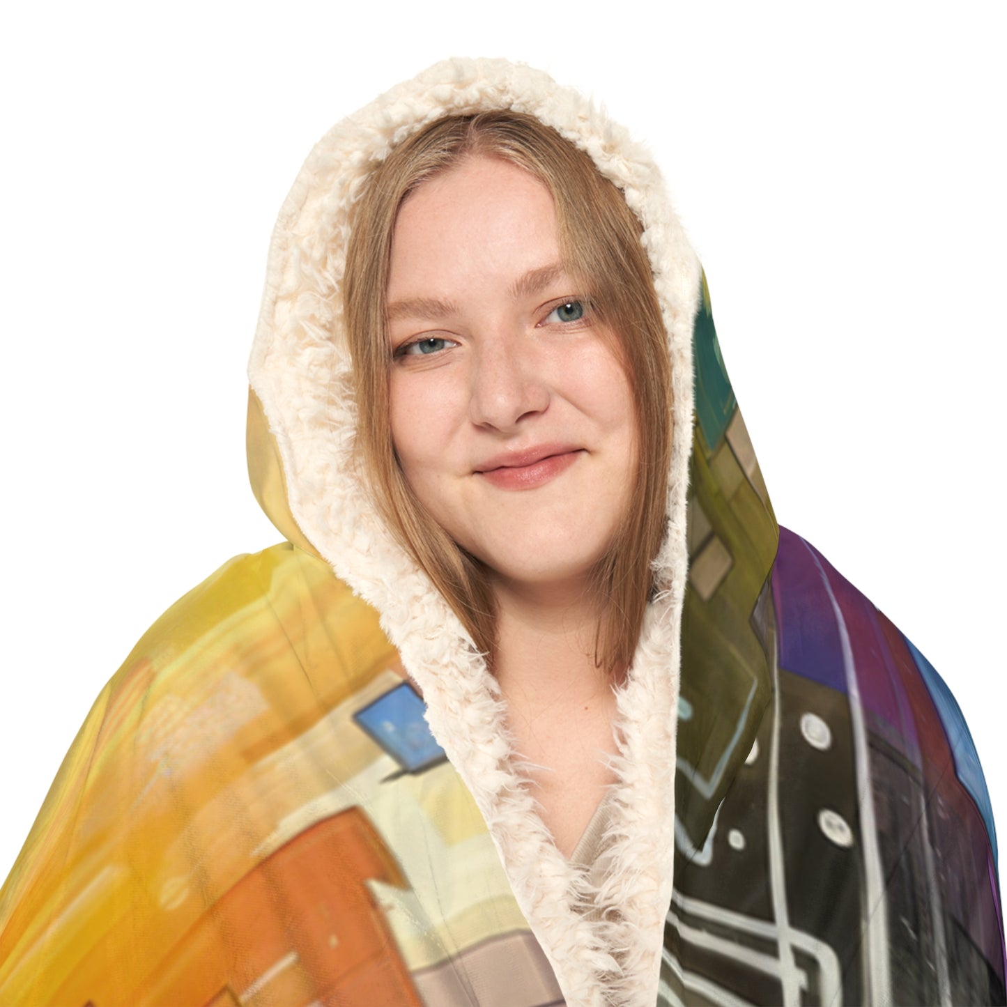 Abstract Technicolor Synthesis Snuggle Blanket