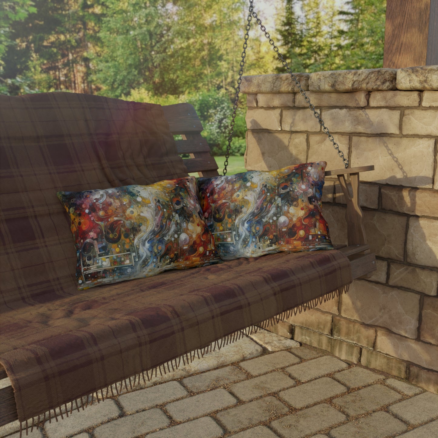 Perception Mosaic Abstract Outdoor Pillows