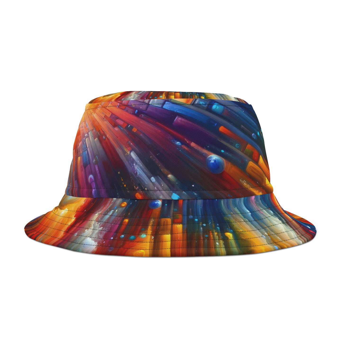 Kaleidoscopic Tachism Breath Bucket Hat (AOP)