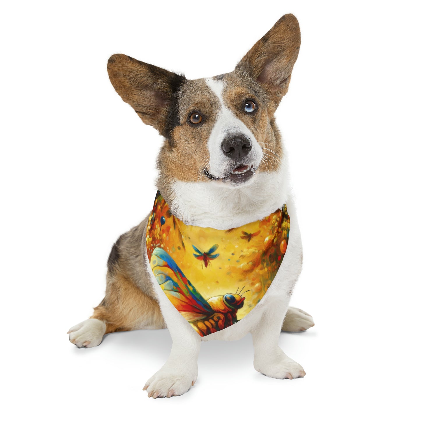 Seasonal Cicada Vibrance Pet Bandana Collar