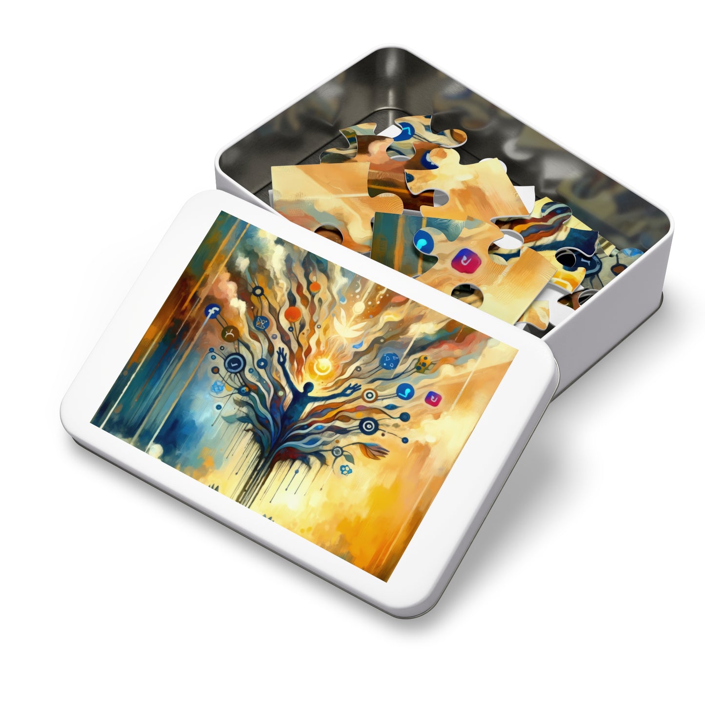 Reflective Digital Meditation Jigsaw Puzzle (30, 110, 252, 500,1000-Piece)