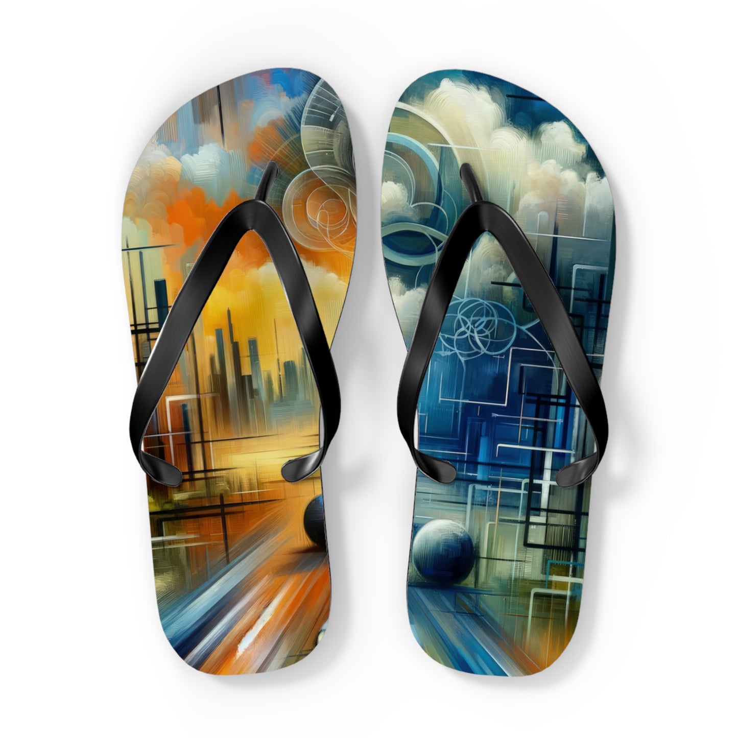 Digital Spiritual Journey Flip Flops