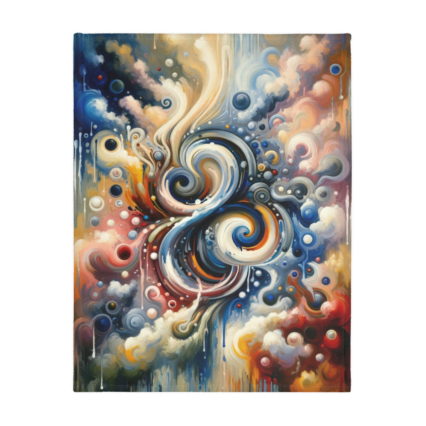 Paradoxical Embrace Tachism Velveteen Microfiber Blanket (Two-sided print)