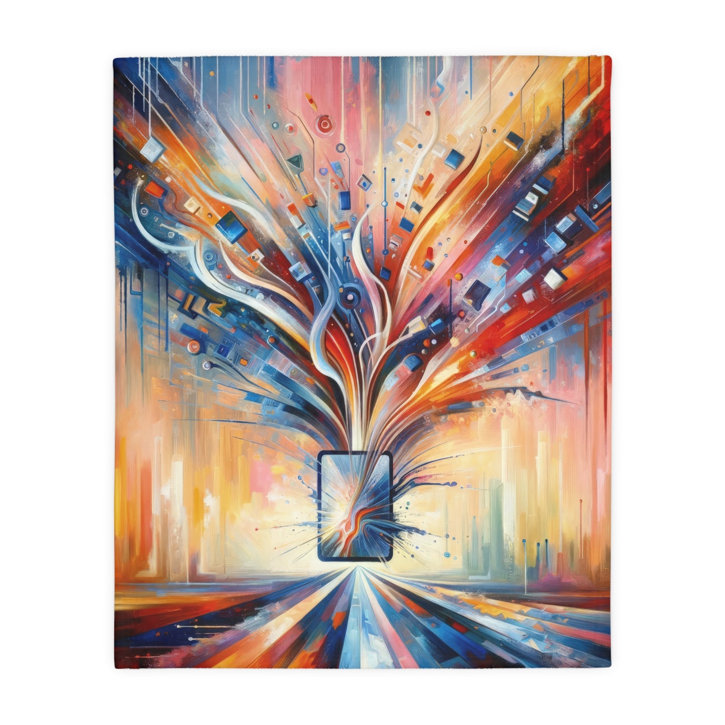 Empowerment Through Technology Velveteen Microfiber Blanket (Two-sided print)