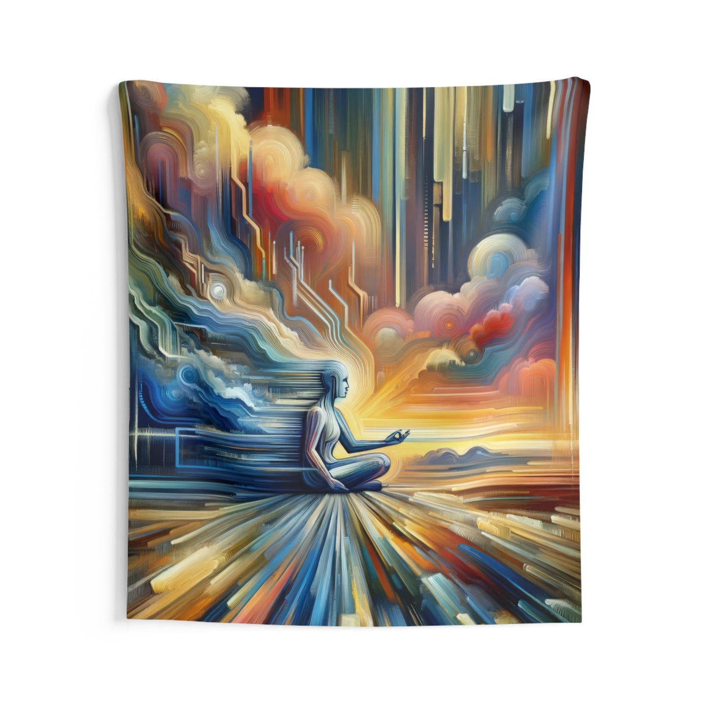 Eternal Digital Meditation Indoor Wall Tapestries