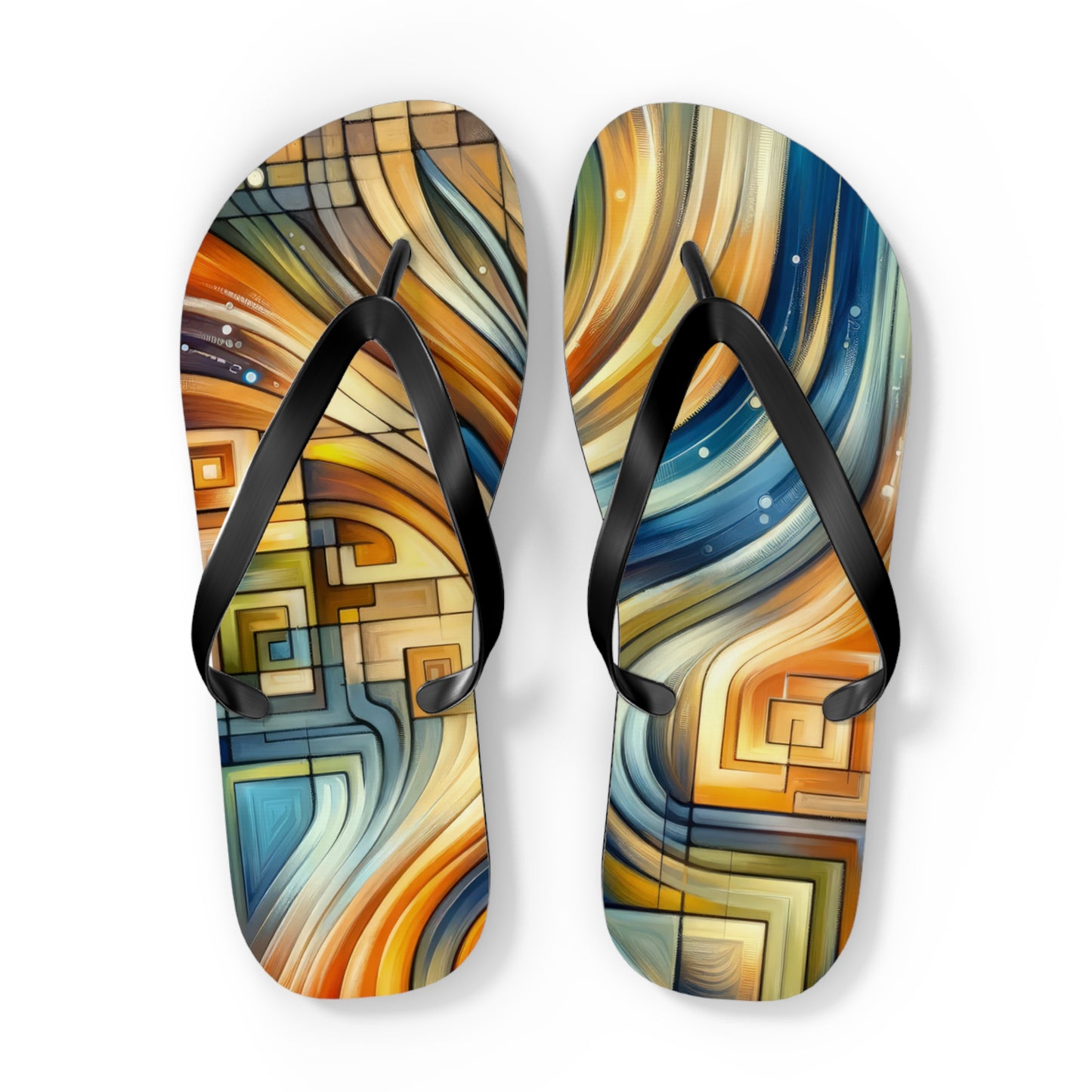 Spiritual Tachism Connection Flip Flops