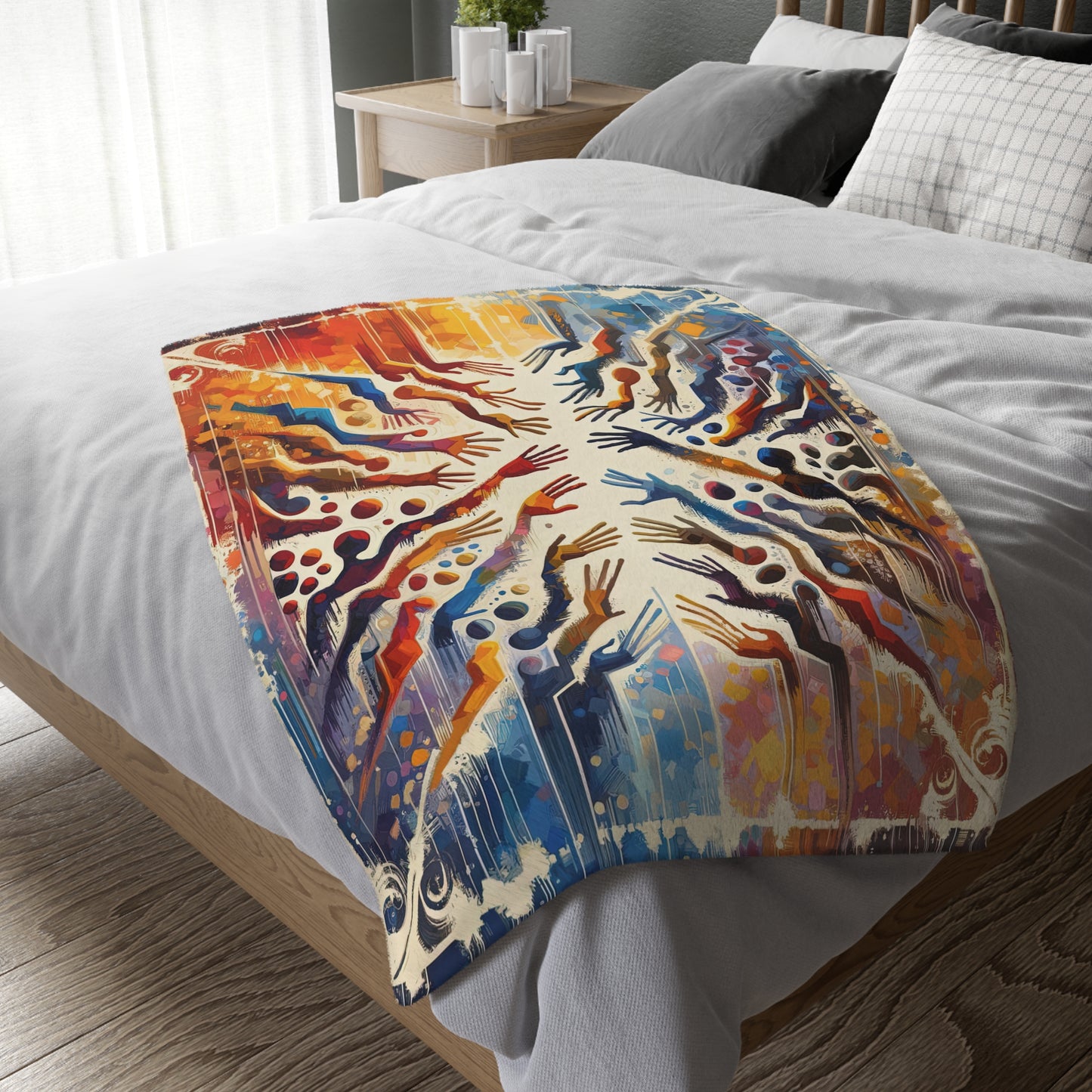 Architects Wisdom Tachism Velveteen Microfiber Blanket (Two-sided print)