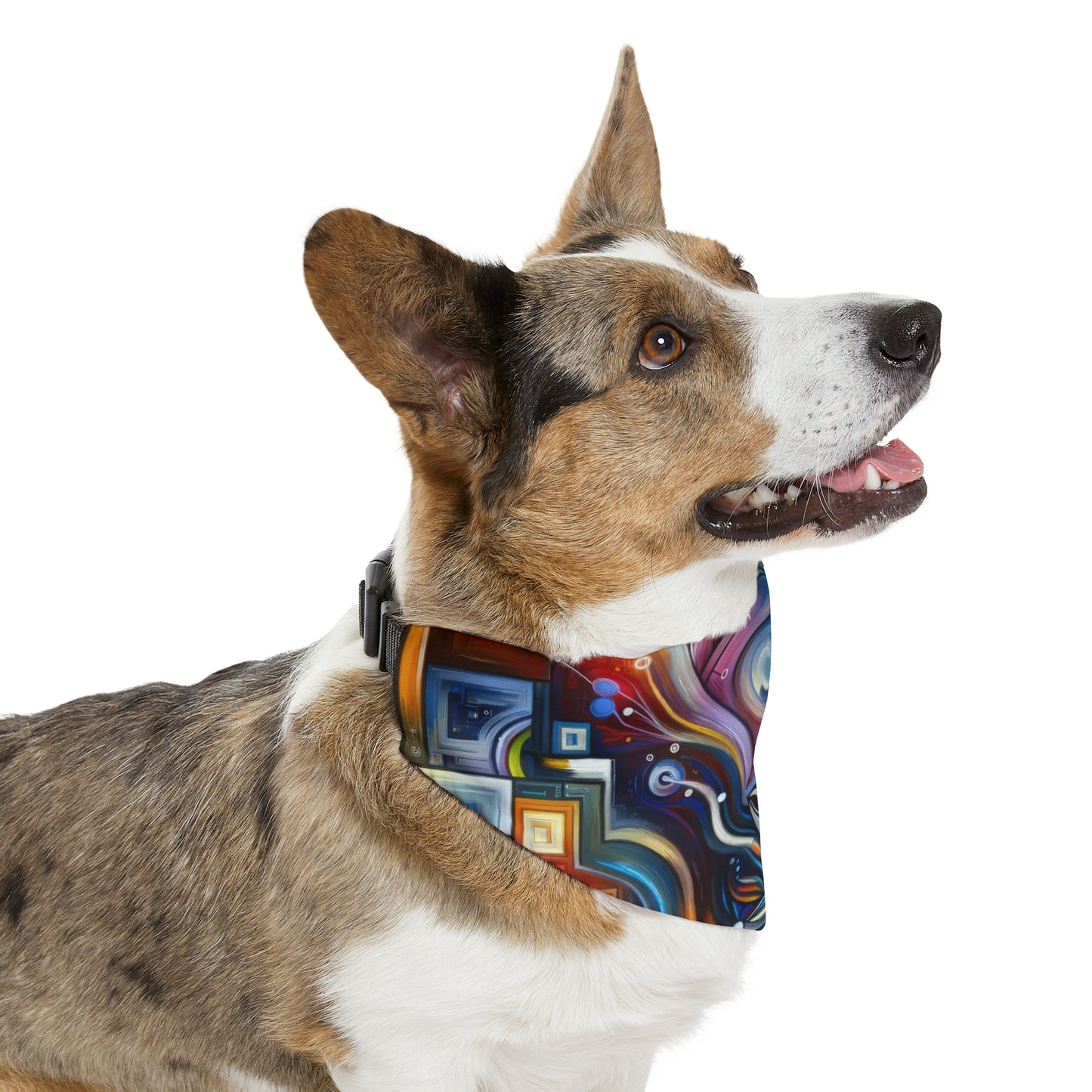 Digital Mindfulness Abstract Pet Bandana Collar