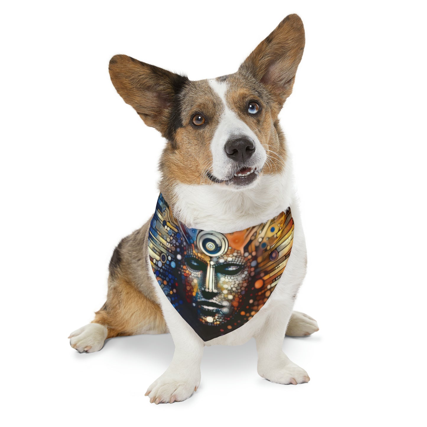 Digital Rhythm Tapestry Pet Bandana Collar