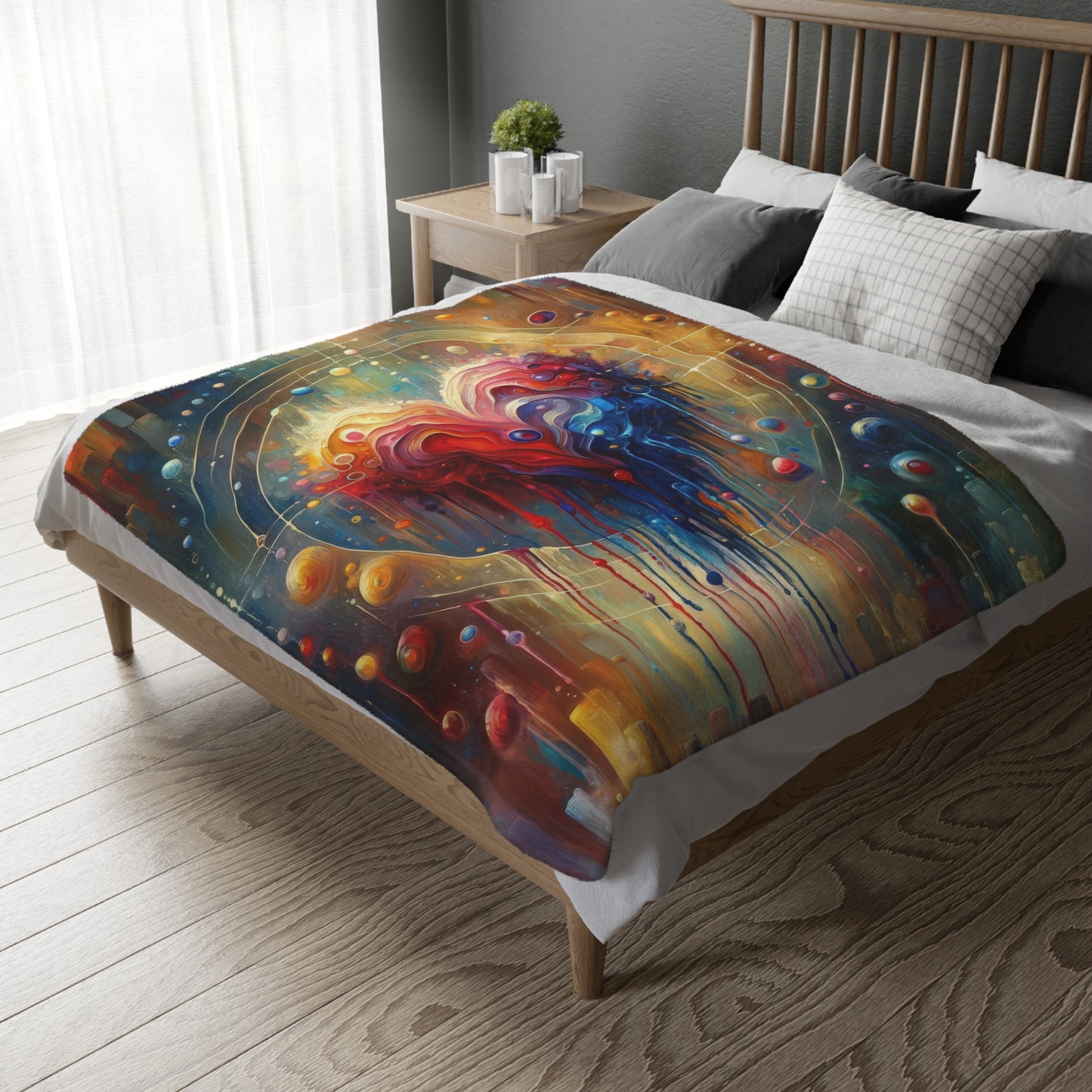 Unified Heart Reflections Velveteen Microfiber Blanket (Two-sided print)