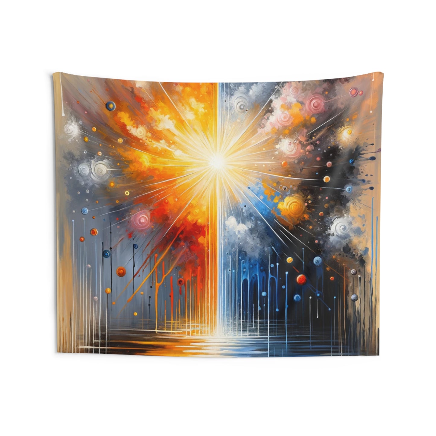 Luminous Abstract Tachism Indoor Wall Tapestries