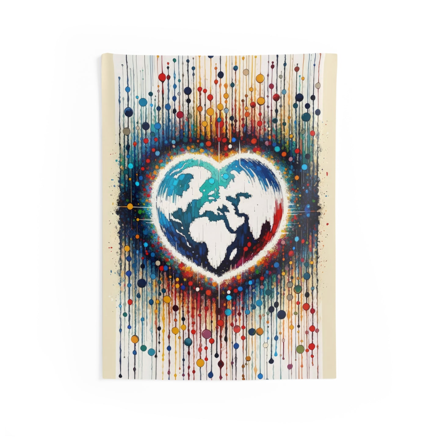 Heartbeats Synchronizing Peace Indoor Wall Tapestries