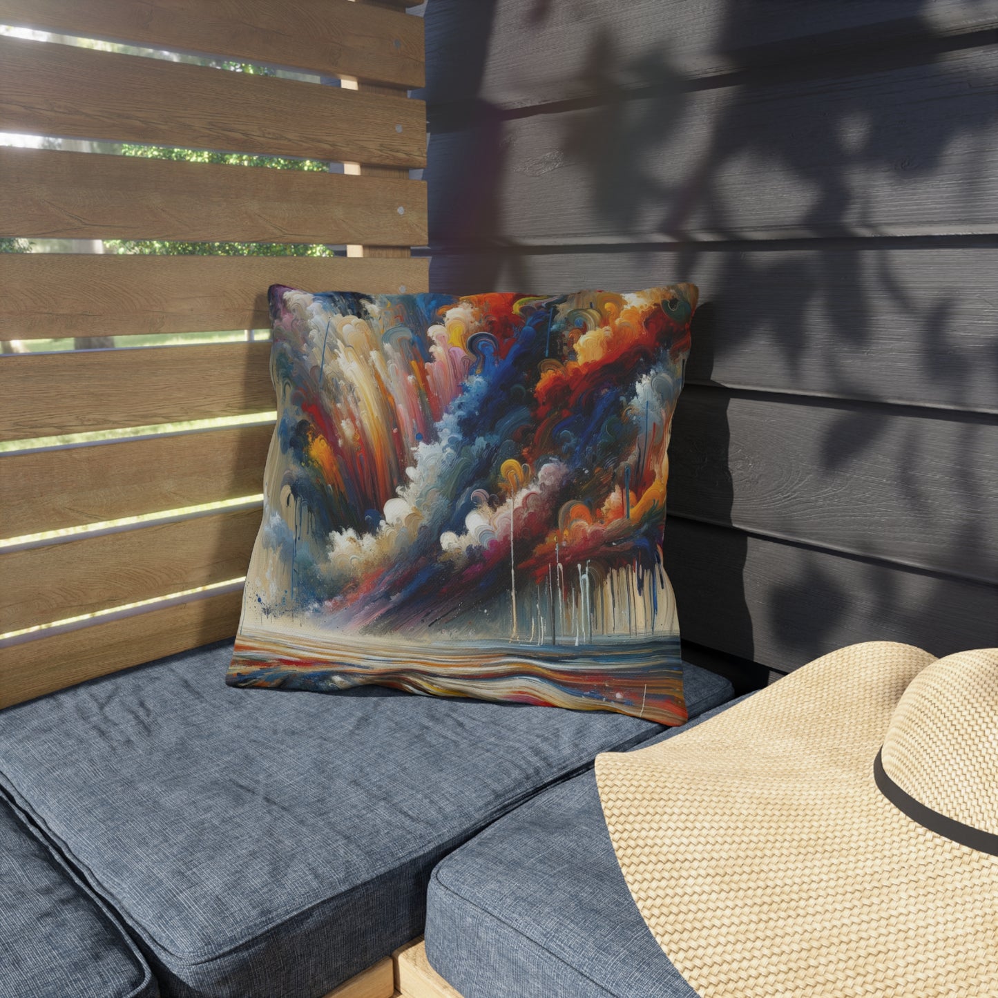 Grandiose Transformation Tachism Outdoor Pillows