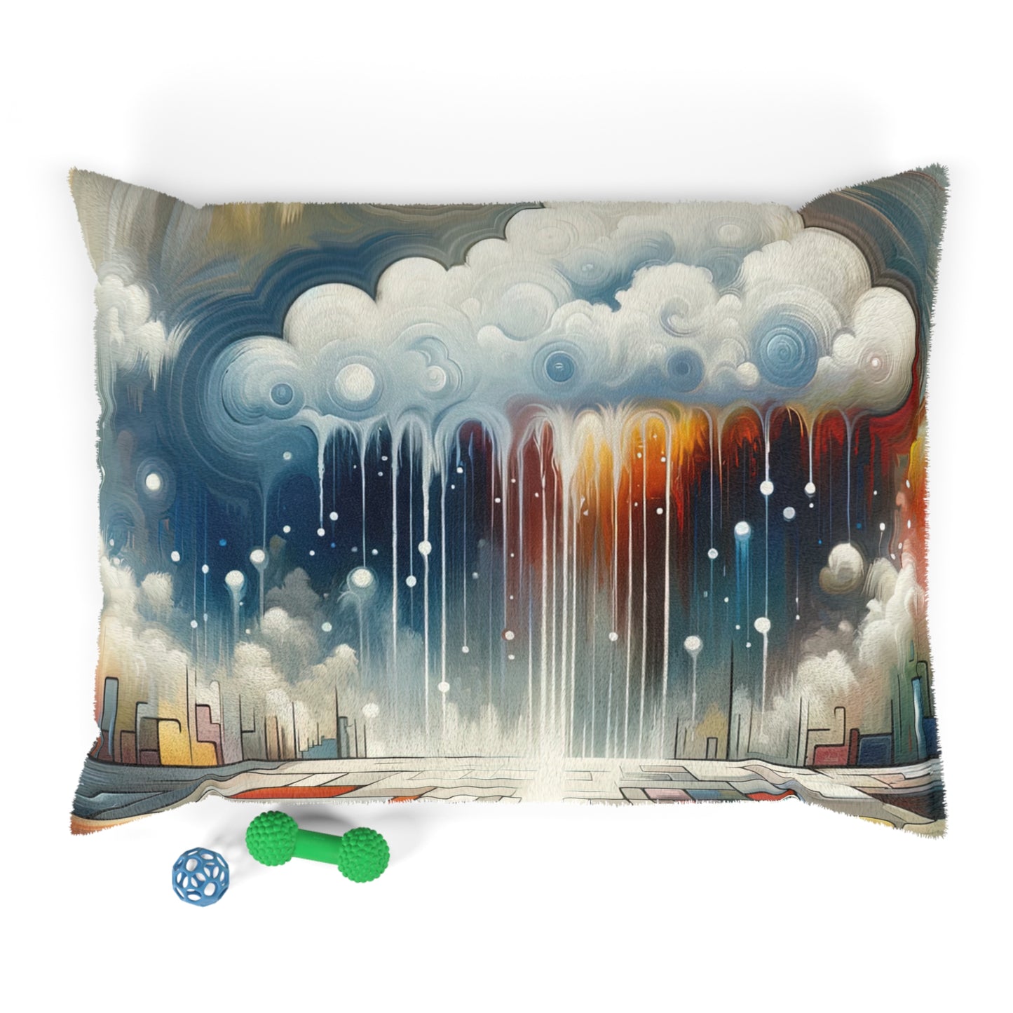 Grounding Silver Clouds Pet Bed
