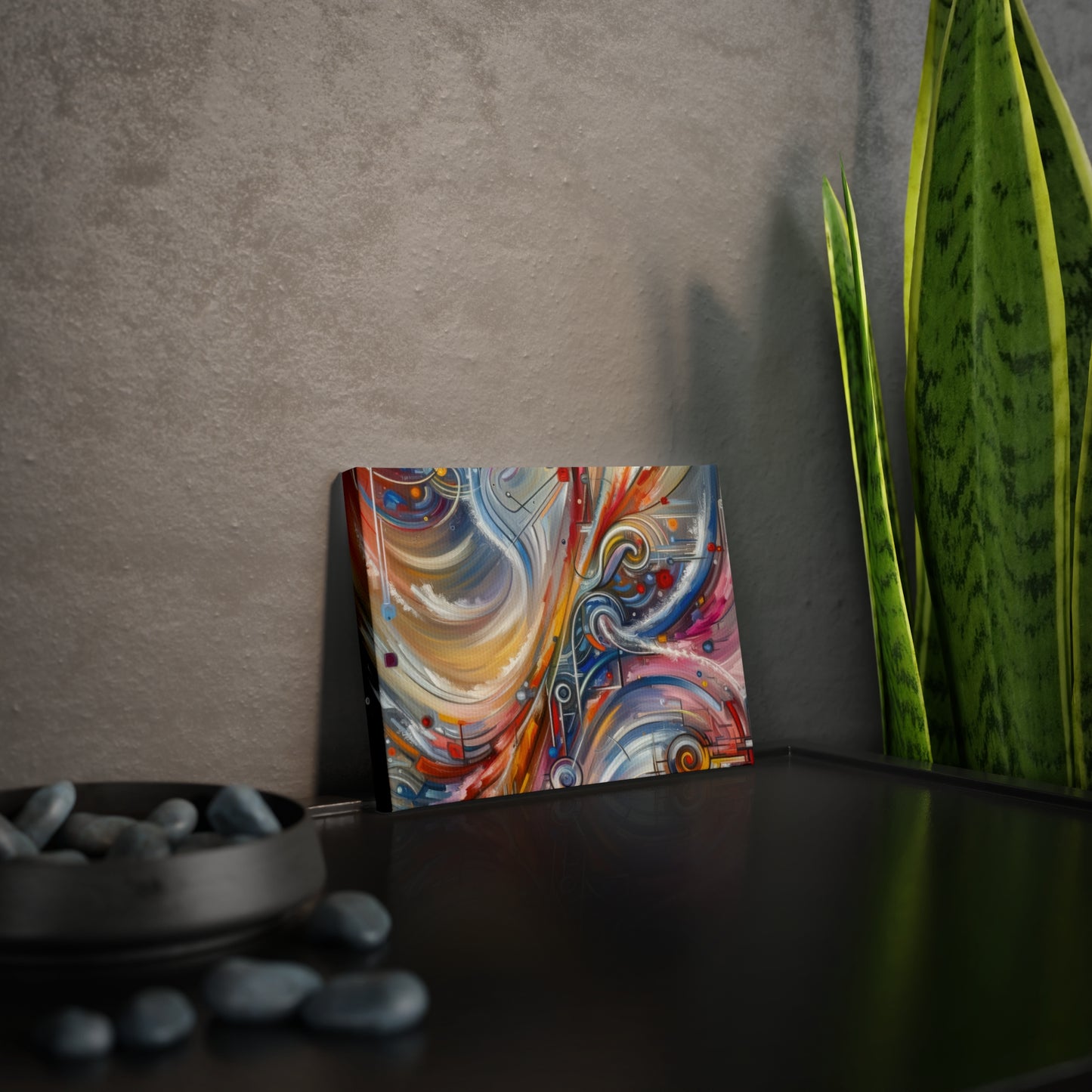 Interconnectivity Tachism Dynamics Canvas Photo Tile