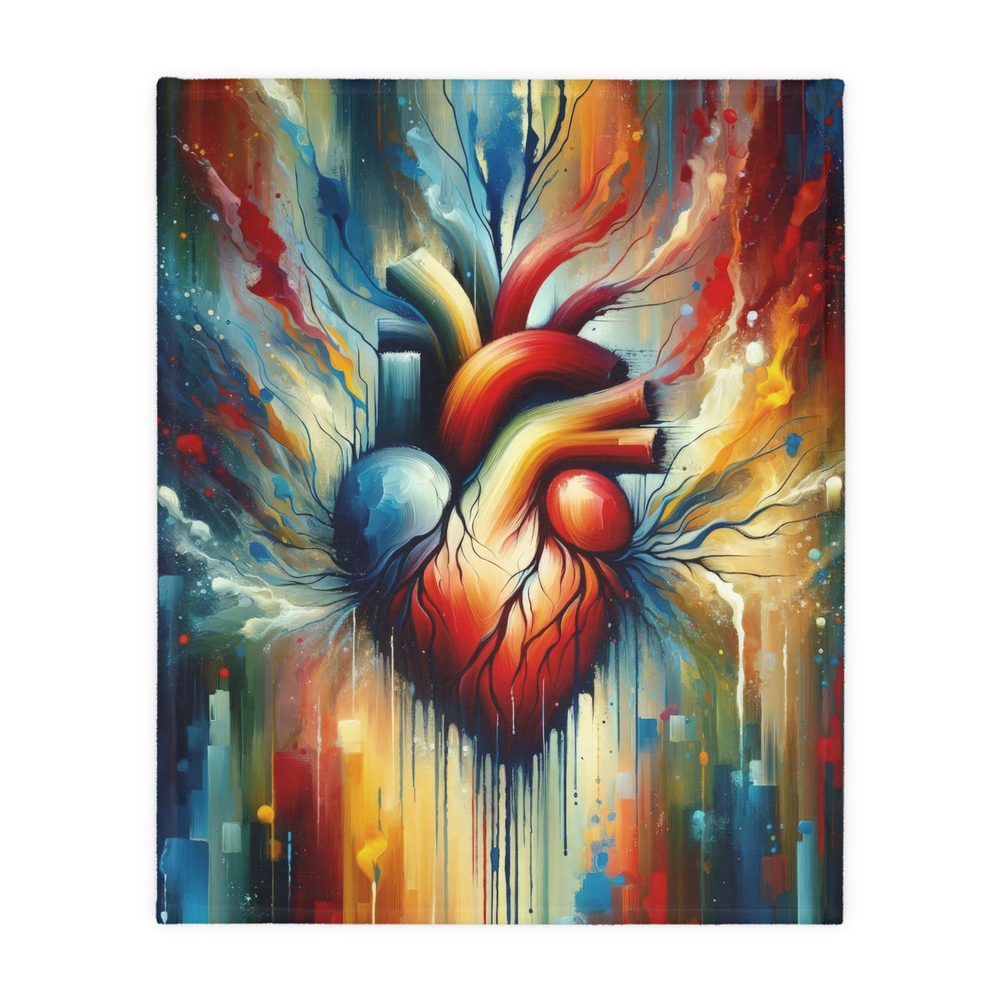 Humanity Heart Unveiled Velveteen Microfiber Blanket (Two-sided print)