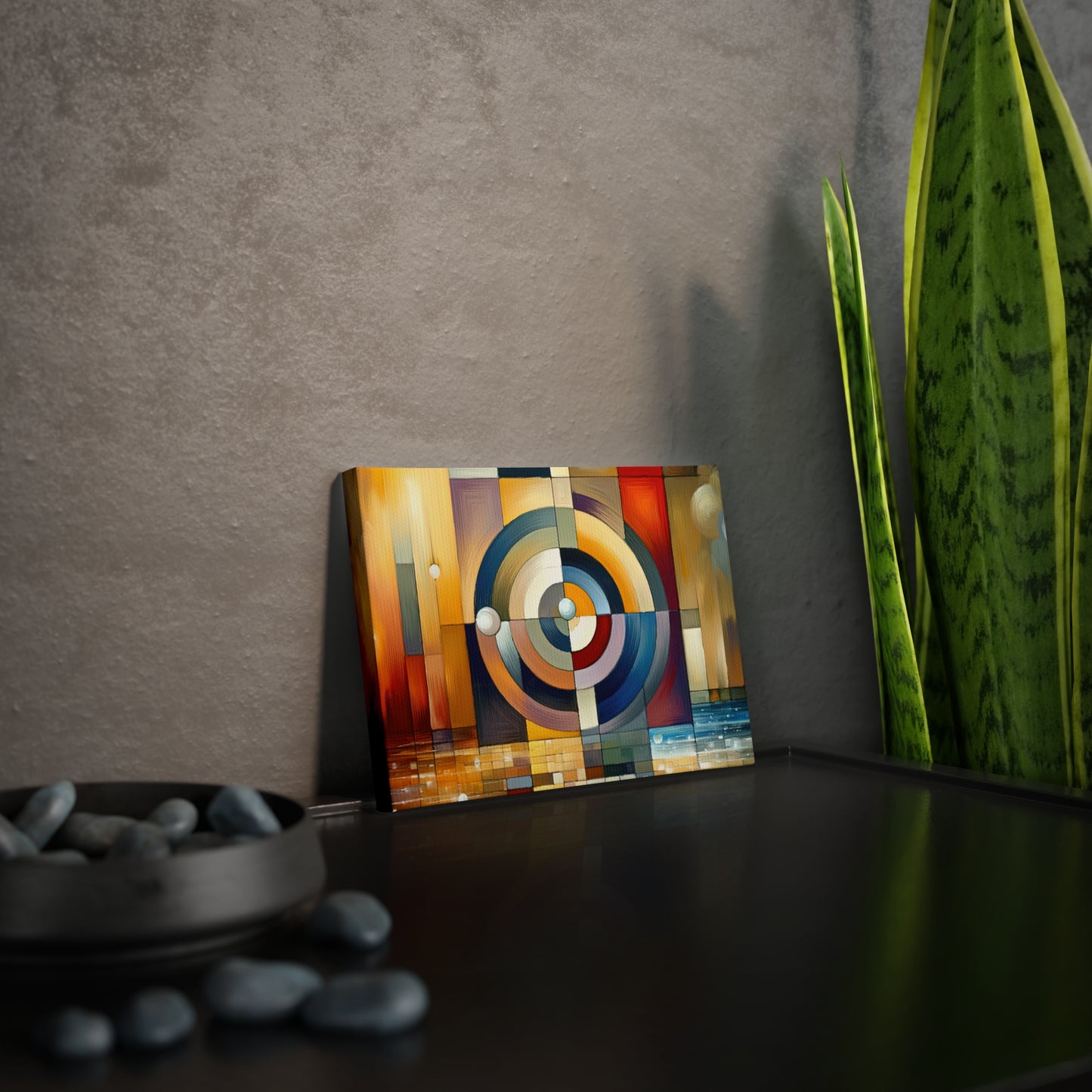 Oneness Through Tachism Canvas Photo Tile