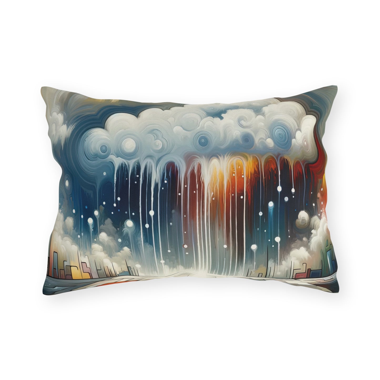 Grounding Silver Clouds Outdoor Pillows