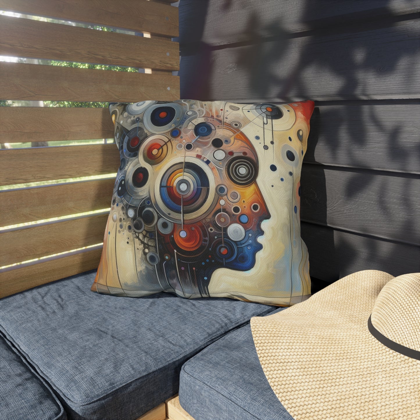 Mindful Tachism Engagement Outdoor Pillows