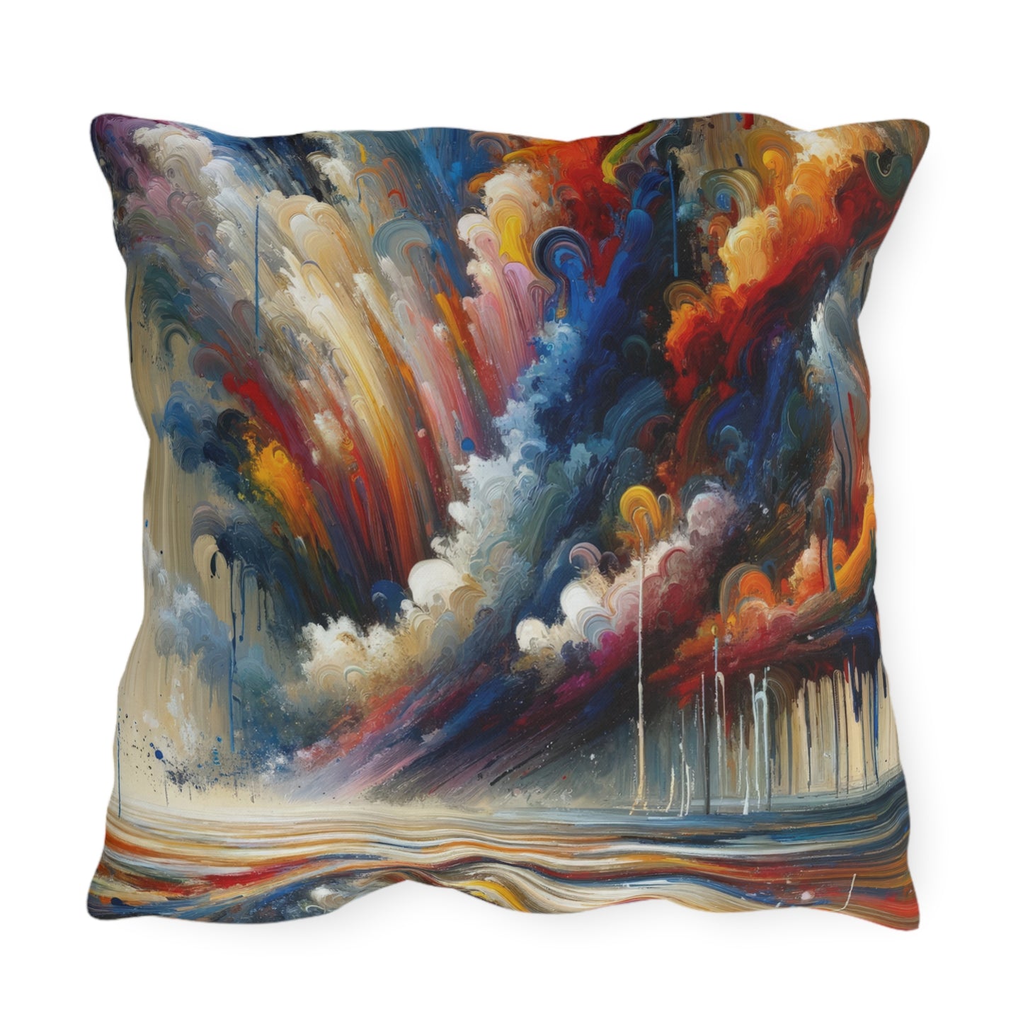 Grandiose Transformation Tachism Outdoor Pillows