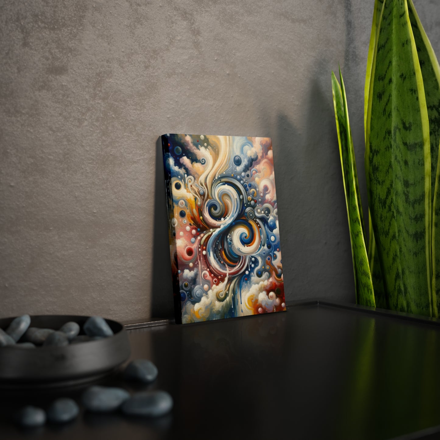 Paradoxical Embrace Tachism Canvas Photo Tile