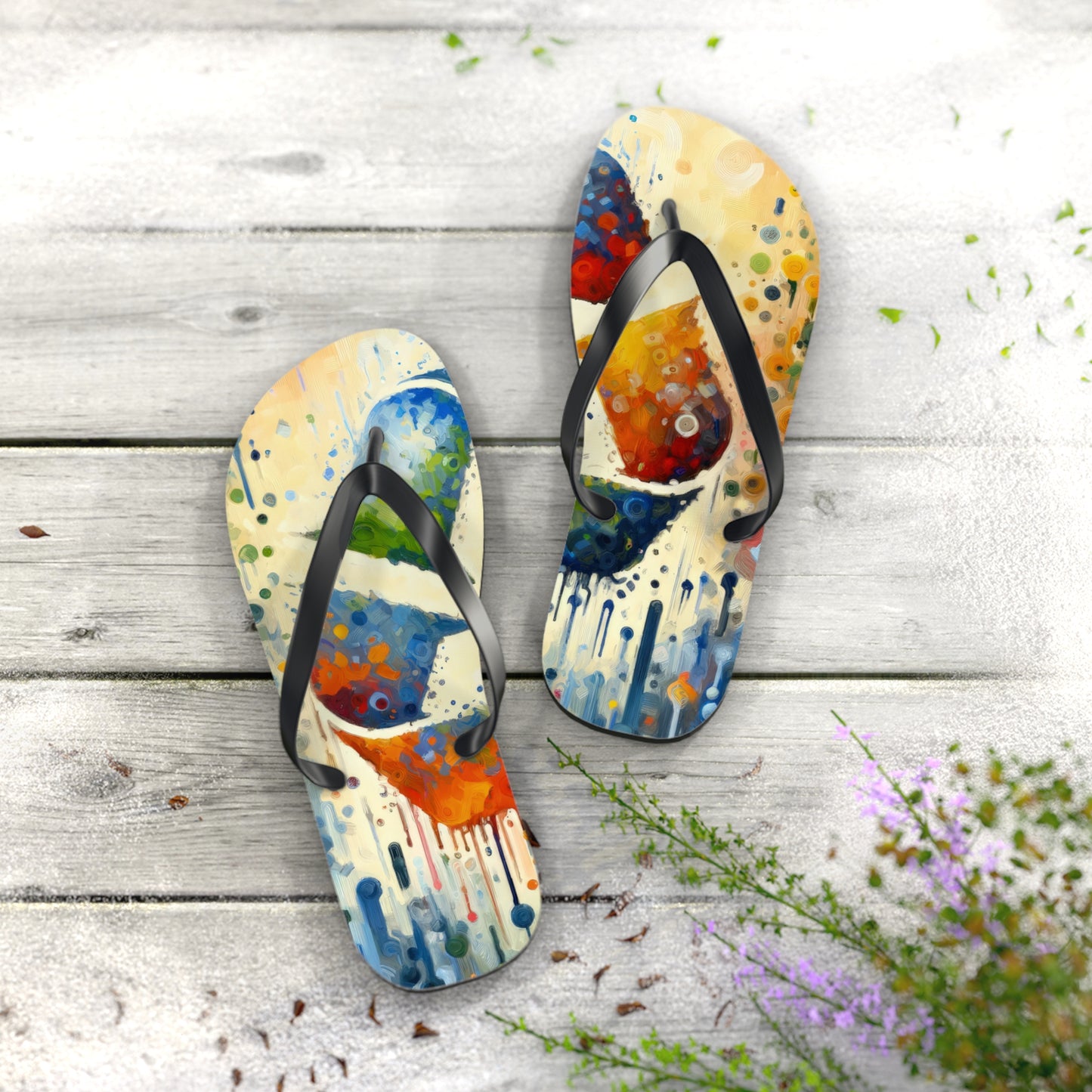 Sustainable Transformation Tachism Flip Flops